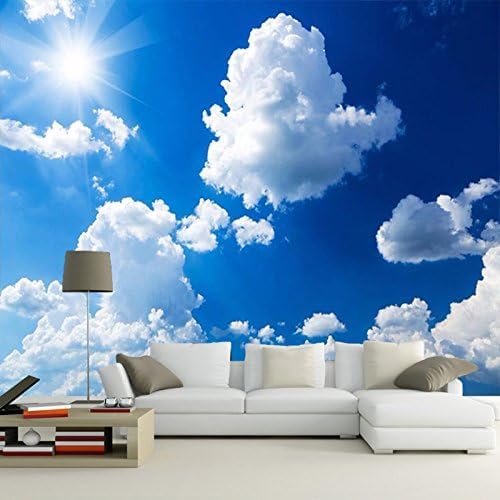 Portrait Blauer Himmel Weiße Wolken Sonnenschein Landschaft Wanddekoration 3D Tapeten Wanddekoration Fototapete Sofas Wohnzimmer Wandbild Schlafzimmer-430cm×300cm