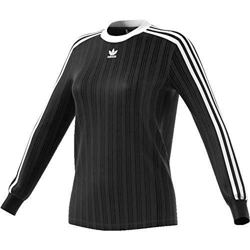 adidas Damen 3-Streifen Longsleeve, Black, 32