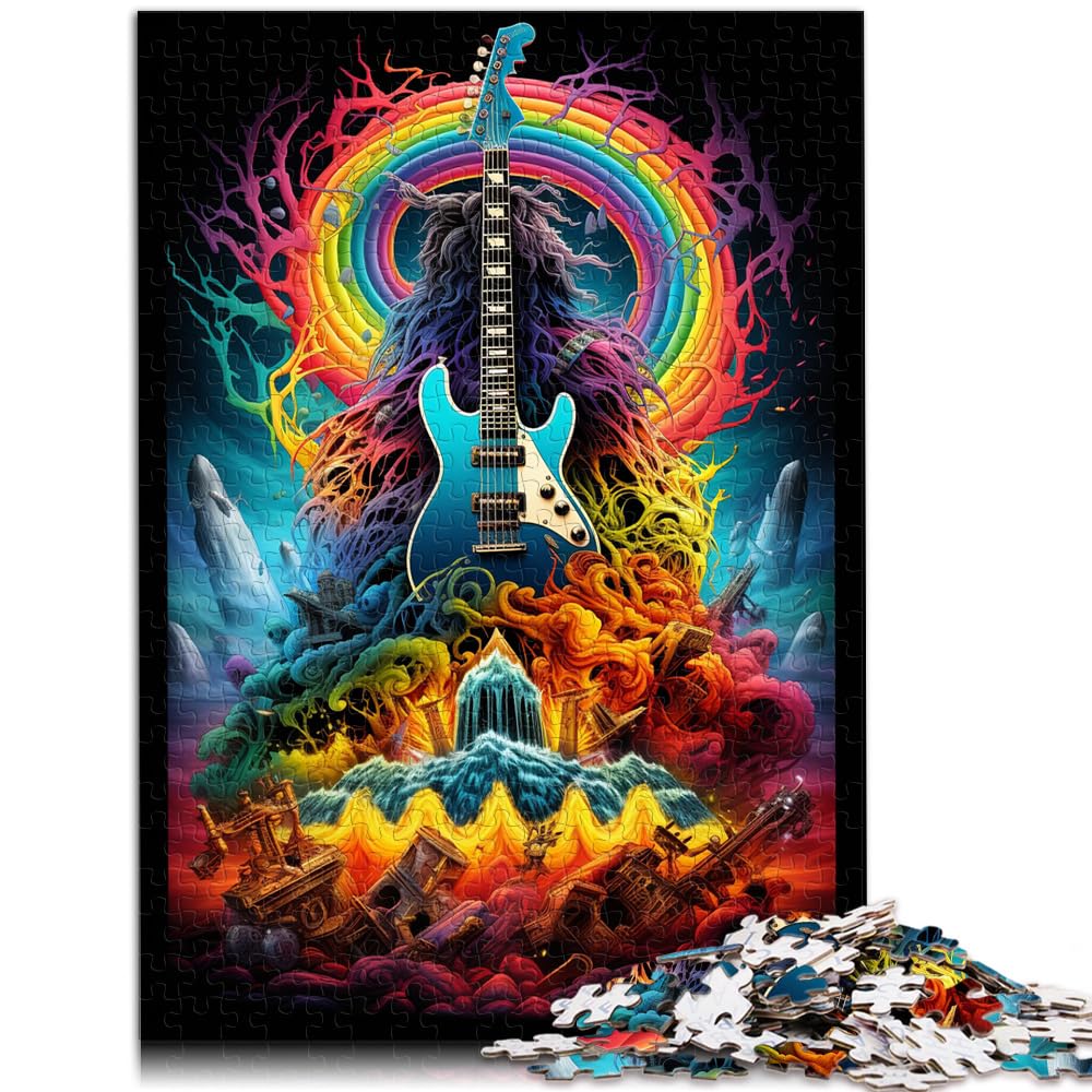 Puzzles für Magic Guitar, 1000-teiliges Puzzlespiel, Holzpuzzle, jedes Teil ist einzigartig – anspruchsvolles, unterhaltsames Spiel für die ganze Familie, 1000 Teile (50 x 75 cm)