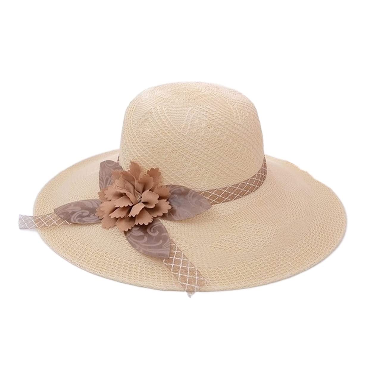 YIHANSS Sonnenhut Strandhut Sommer Damenhut Sonnenhut Strand Damen Ribbon Bucket Hat Casual Strohhut Strohhut Hüte