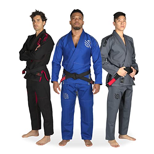 Sanabul Essentials V.2 Ultraleichter vorgeschrumpfter BJJ Jiu Jitsu Gi (Blau, A2) (Siehe Spezielle Größenanleitung)