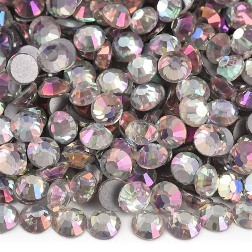 Bulk Flatback Strasssteine, Kristall Hotfix, 1000 Stück SS3–SS34 Glitzer-Strasssteine, nicht Hotfix, Edelsteine, Glas, flache Rückseite, Diamant for Nagelkunst, Nagel-Charms, Kleid(Bluish White Light,