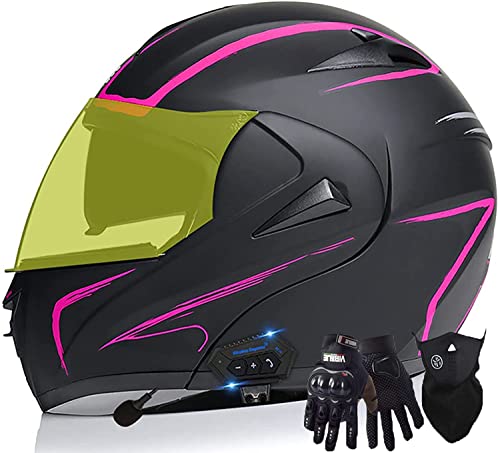 Modulare Motorradhelme Bluetooth Helm DOT/ECE-Zertifizierung Klapphelm Motorradhelme Touring-Helme Integrierter Bluetooth-Kopfhörer Mit Lautsprechern Für Automatisches Beantworten