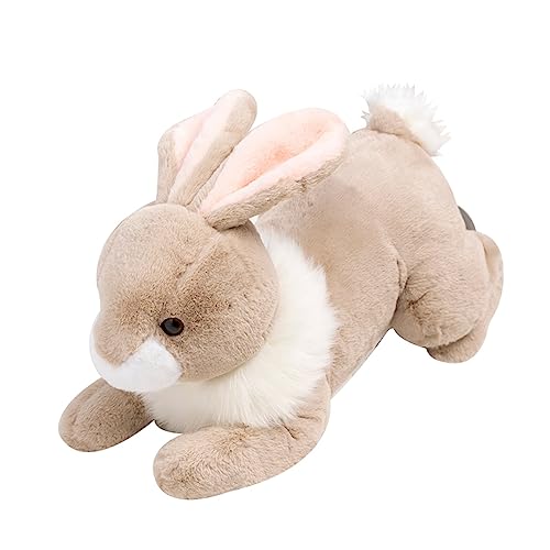 DANAIM 27-Zoll-Häschen-Plüschtier, Grauer Osterhase, Stofftier, Weiches Plüsch-Kaninchen, Puppe, Geschenke for Babys, Kinder, Jungen, Mädchen, Kleinkinder, Geburtstag, Weihnachten(60cm)