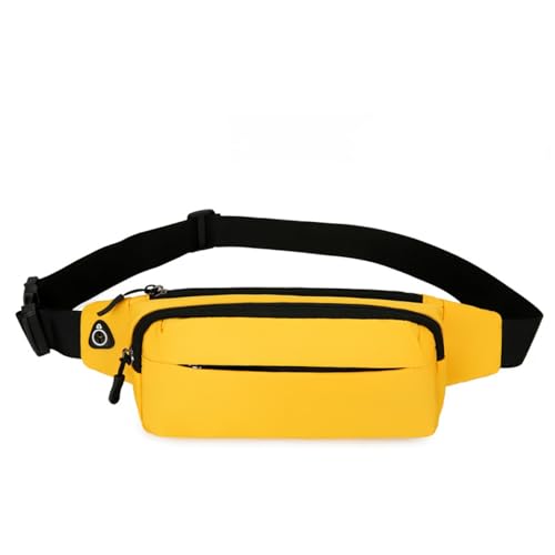 Bauchtasche Damen, Sport Wasserdicht Gurttasche, Bauchtasche für Outdoor Reisen Sport Wandern Joggen Hundespaziergänge (Color : Yellow)