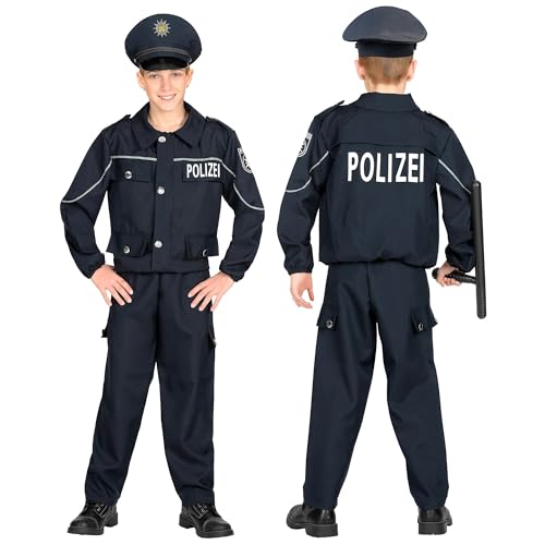 Widmann - Kinderkostüm Polizist, Oberteil, Hose und Jacke, Beruf, Gesetzeshüter, Mottoparty, Karneval