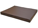 CopcoPet - Hundematte Jumbo L ca. 100 x 80 x 8 cm Braun mit sehr robustem Kunstleder