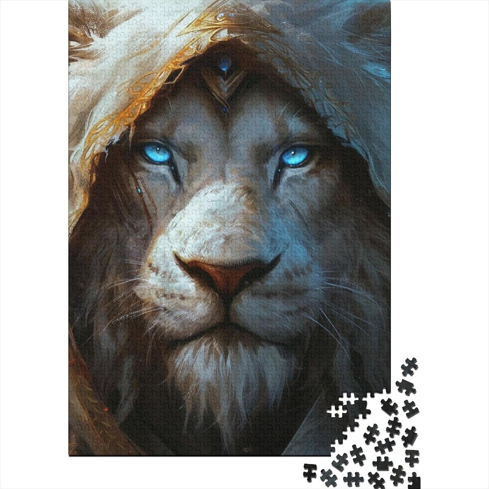 Nomadic Desert Lions Puzzles für Erwachsene und Teenager, 500 Puzzles für Erwachsene, 500 Teile, tolles Geschenk für die ganze Familie (Größe 52x38cm)