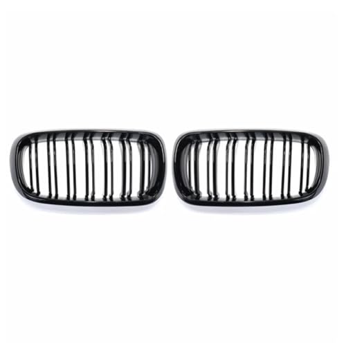 Frontgrills Für F15 F16 X5 X6 F85 F86 X5M X6M 2014-2018 Front Nierengrill Glänzend Schwarz Auto Kühlergrill 2 Lamellen Front Nieren Front Bumper Grille