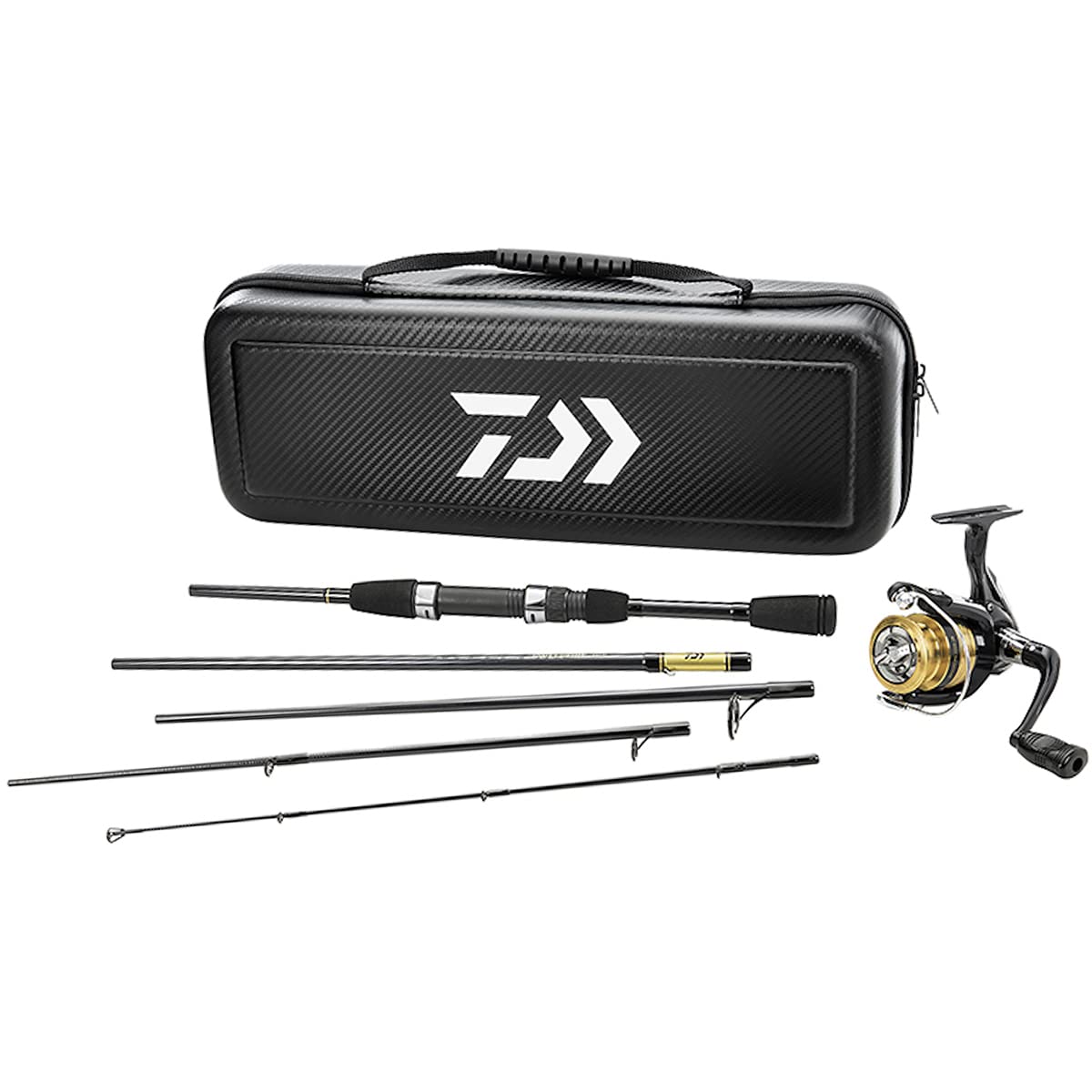 Daiwa CC20F635ML Carbon Case Travel vormontierte Süßwasserspinn-Kombination, Mehrfarbig, Einheitsgröße