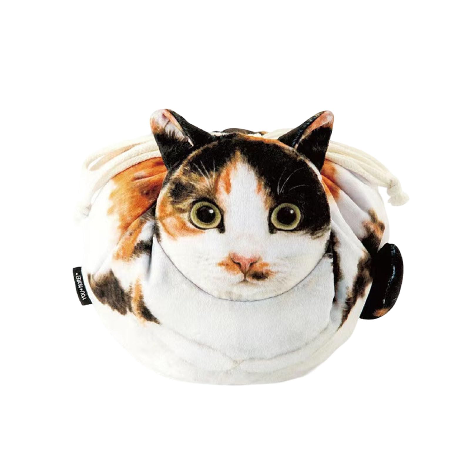 Praktischer Kulturbeutel, weiche Aufbewahrungstasche, Katzen-, Make-up-Tasche mit Kordelzug-Öffnung, praktische Tasche für Büro, Reisen