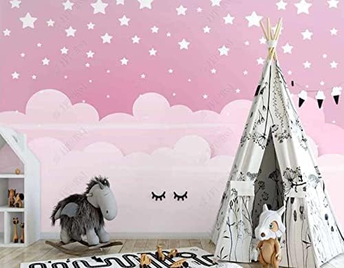 XLMING Kinder Cartoon Sternenhimmel Handbemalt Küche Esszimmer Arbeitszimmer Wohnzimmer TV Hintergrund Wand 3D Tapete-250cm×170cm