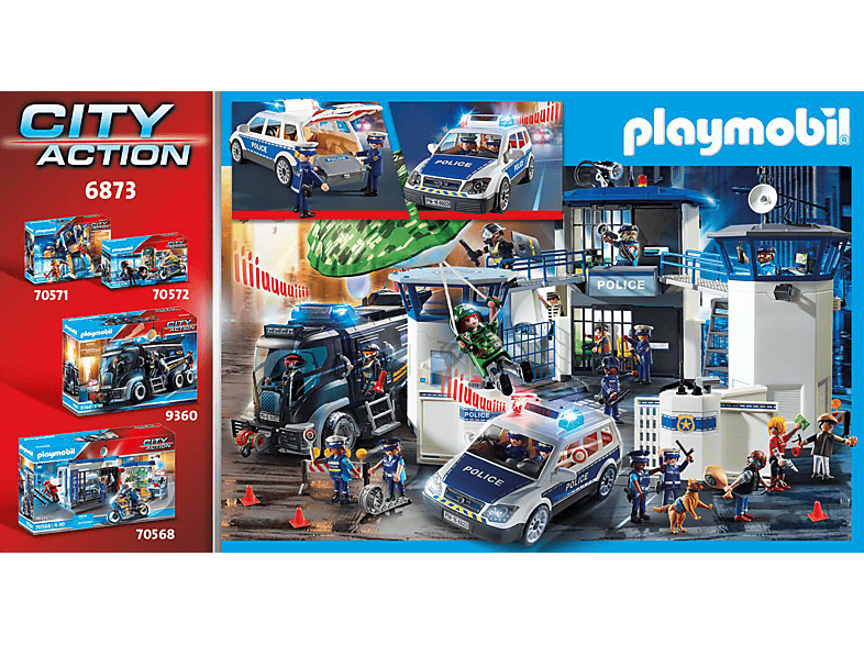 PLAYMOBIL 6873/6920 Polizei-Einsatzwagen Spielset, Mehrfarbig