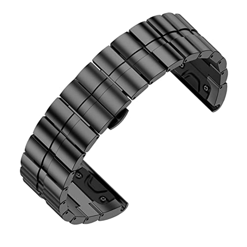 IOTUP 26 mm Schnellverschluss-Armband, Metall, einfache Montage, Edelstahl-Uhrenarmband, Armband für Garmin Fenix 7X 5X / Fenix 3 / Fenix 3 HR, 26 mm, Achat