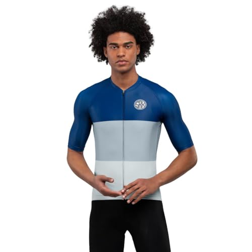 SIROKO - Radsporttrikots M2 Riedberg - XXL - Blau/Grau/Weiß