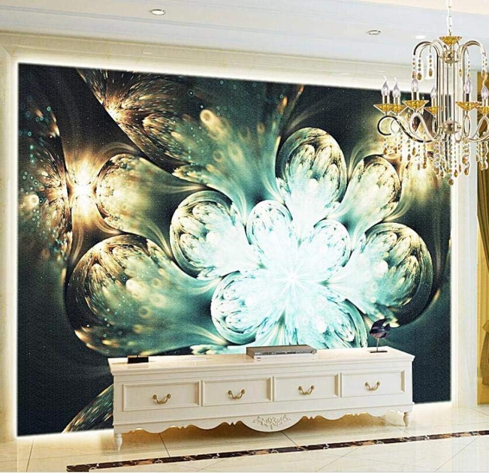 Abstrakte Blumen 3D Tapete Poster Restaurant Schlafzimmer Wohnzimmer Sofa TV Dekorative Wand-300cm×210cm