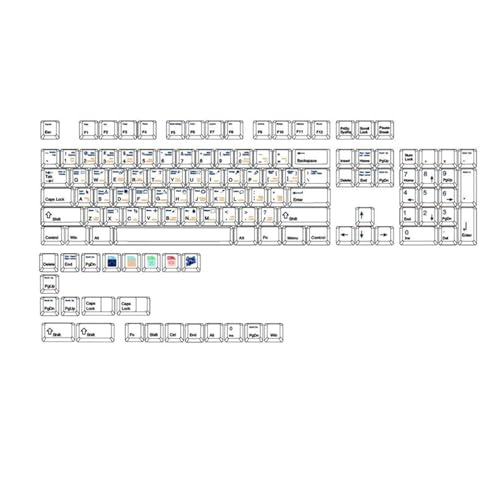 CYILPR 127Keys Profil PS Photoshops Tastenkappen PBT DyeSublimation Tastenkappen Für Mechanische Tastaturen PS Photoshops Tastenkappen