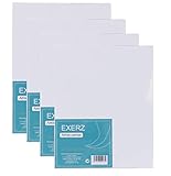 Exerz 40x50cm Keilrahmen - 4 Packung/Leinwand Gerahmte Kunstleinwände/ 280GSM/ Vorgespannt 100% Baumwolle/dreifach grundiert/Ohne Säure/mittelkörnig / 1.7cm dick