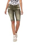 Cipo & Baxx Damen Shorts Kurzehose Sommer Bermuda Capri Jeansshorts Cargotaschen WK178 Khaki W26