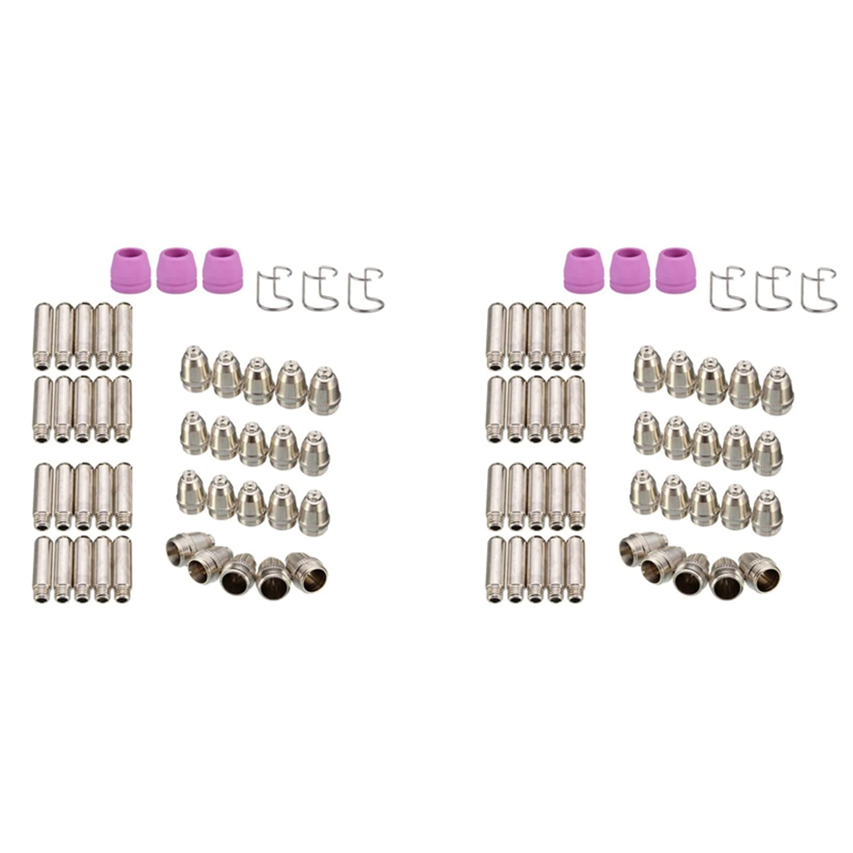 Kiudduy 92 STÜCKE für SG-55-60 WSD-60 Plasmaschneider-Verbrauchsmaterial-Kit Plasmaschneidbrennerspitzendüsen Elektroden Abschirmkappe