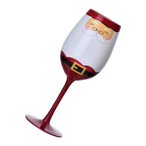 Weinglas Mit Weihnachtlichem Feiertagsmotiv. Anspruchsvolle Champagnerflöte Mit Stiel Elegante Stielgläser Für Den Partygebrauch