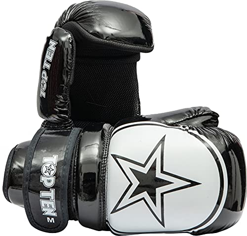 TopTen Pointfighter „Glossy Block Star“ - schwarz-Weiss, Gr. S