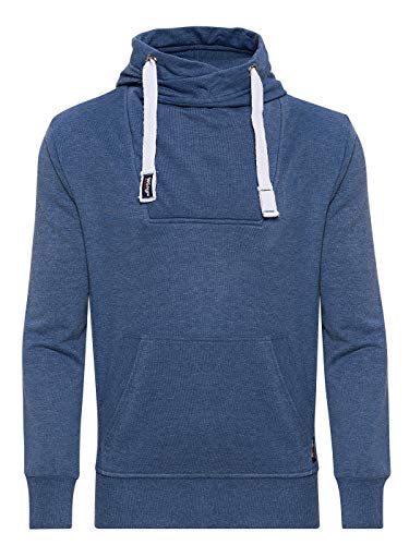 WOTEGA Herren Kapuzenpullover David - Sweat Hoodies für Männer - Kapuzensweatshirt Hoodie Pullover Sweatshirt, Blau (Bijou Blue 183921), XL