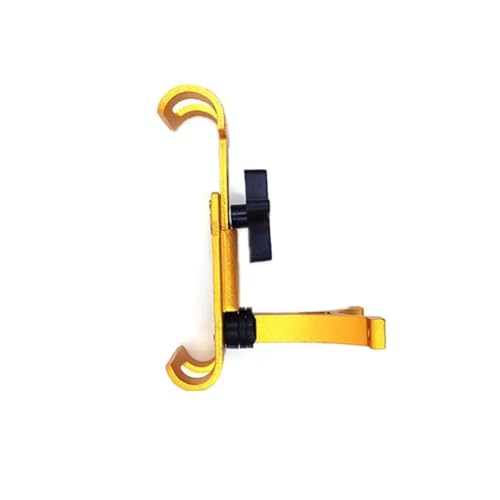 Handyhalterung Motorrad Motorrad Telefon Halter Aluminium Legierung Anti-rutsch Halterung GPS Clip Universal Rotierenden Telefon Ständer Für Telefone Handyhalter Fahrrad(Gold)