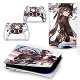 Anime Aufkleber Skin Für PS 5 Disk Edition Konsole Und 2 Controller Vinyl Cover Skins Wraps, Blasenfrei, Langlebig, Kratzfest 47815 Blasenfrei Kein Schaum Kratzfest