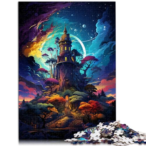 Puzzle-Geschenk: Die farbenfrohe Psychedelie des Observatoriums. Schwieriges, anspruchsvolles Puzzle, 1000-teiliges Holzpuzzle für Erwachsene und Familien, 1000 Teile (50 x 75 cm)