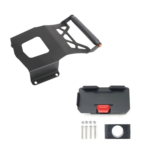 Handyhalterung Motorrad Für CFMOTO 800MT 800 MT 2023 Motorrad 22mm Querlatte GPS-Telefonhalter USB-Drahtlosladegerät Navigationshalterung Unterstützungshalterung Handyhalter Fahrrad(Set)