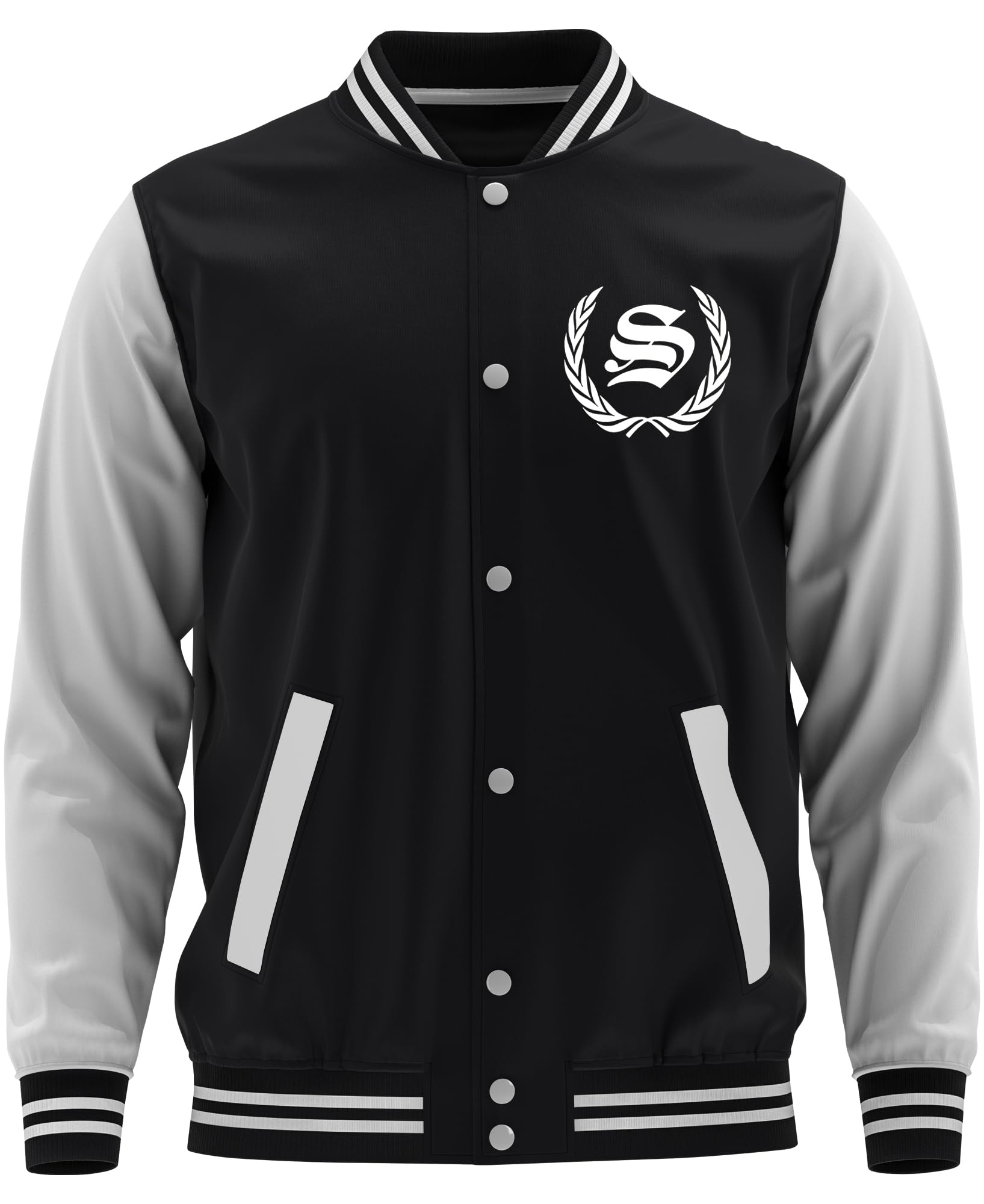 Mein Leben Stuttgart Herren College Jacke | Utra Sport Fussball Stuttgart Jacke Skyline Hoodie Stadt | Schwarz FB (XL)