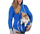 letaofang Kapuzenpullover für Herren und Damen, langärmelig, große Kängurutasche, Pullover für Katzen und Welpen, mit Kapuze