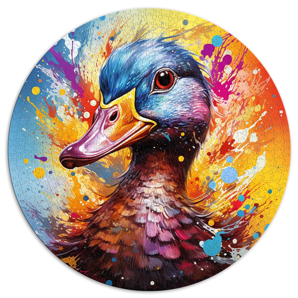 Spielzeug-Puzzle, Enten-Tier, 1000 große Teile, Puzzle für Erwachsene, 26,5 x 26,5 Zoll, Puzzle für Sommerliebhaber, Lernspiele für zu Hause, DIY-Spielzeug