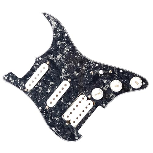 Standard-Pickguard-Tonabnehmer SSH E-Gitarren-Schlagbrett, vordere Abdeckung, Schaltungsbaugruppe, Tonabnehmer, praktisches Set (Color : 2)