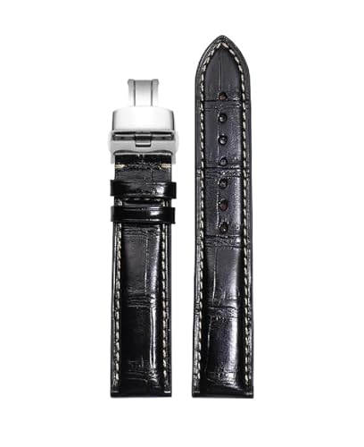 SpaRcz Armband aus echtem Leder mit Krokodilmuster für Herren, 13-21mm, Farbe 4, 16mm