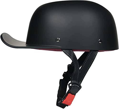 Retro Motorrad Halbhelme,Baseball Cap Light Retro Motorradhelm Jethelme Für Männer Und Frauen,DOT ECE-Zertifizierung,Cruiser Elektroroller Chopper Moped Schädelkappe Half Shell Helm