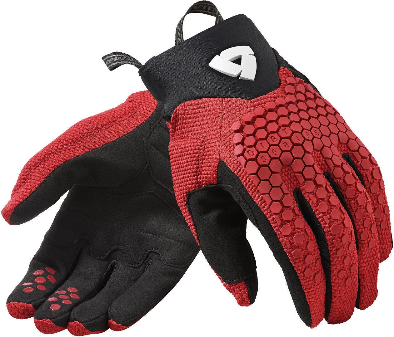 Revit Massif Motorradhandschuhe, schwarz/rot, M