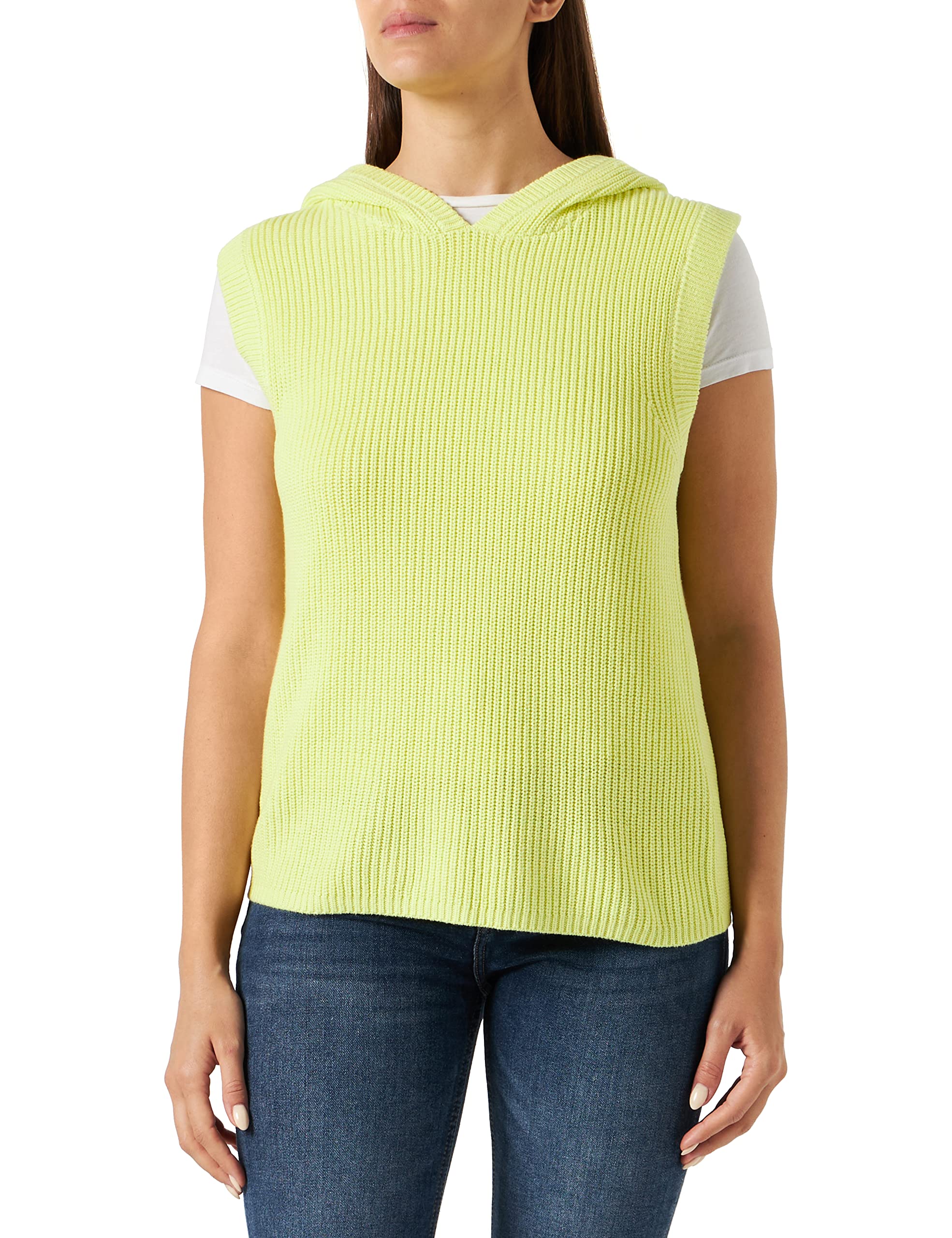 Cartoon Damen Strickpullover mit Kapuze Sunny Lime,XL