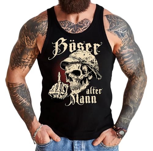 LOBO NEGRO Herren Tank-Top für den etwas älteren Nörgler:Böser Alter Mann