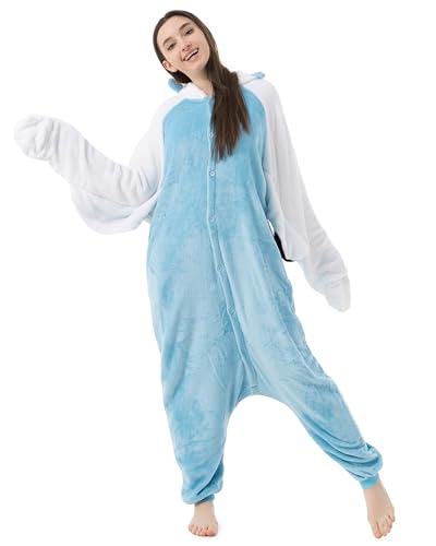 Katara 1744 - Wellensittich Kostüm-Anzug Onesie/Jumpsuit Einteiler Body für Erwachsene Damen Herren als Pyjama oder Schlafanzug Unisex - viele verschiedene Tiere