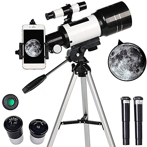 Tragbares monokulares Astronomieteleskop für Anfänger und Kinder mit verstellbarem Stativ, Smartphone-Adapter, Mondfilter, Reise-Outdoor-Beobachtungsteleskop zur Landschaftsbeobach(