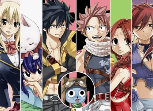 Hfmquisutron Japanische Anime Fairy Tail Poster Holzpuzzle 1000 Teile Erwachsene Spielzeug Dekompression Spiel Rt154Ha