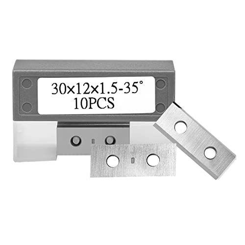 10 Stück quadratische 30 x 12 x 1,5 mm - 30° Einsätze, Fräser, 2 Kanten, für Holzbearbeitung, Drehmaschine, Hobel, Ersatz