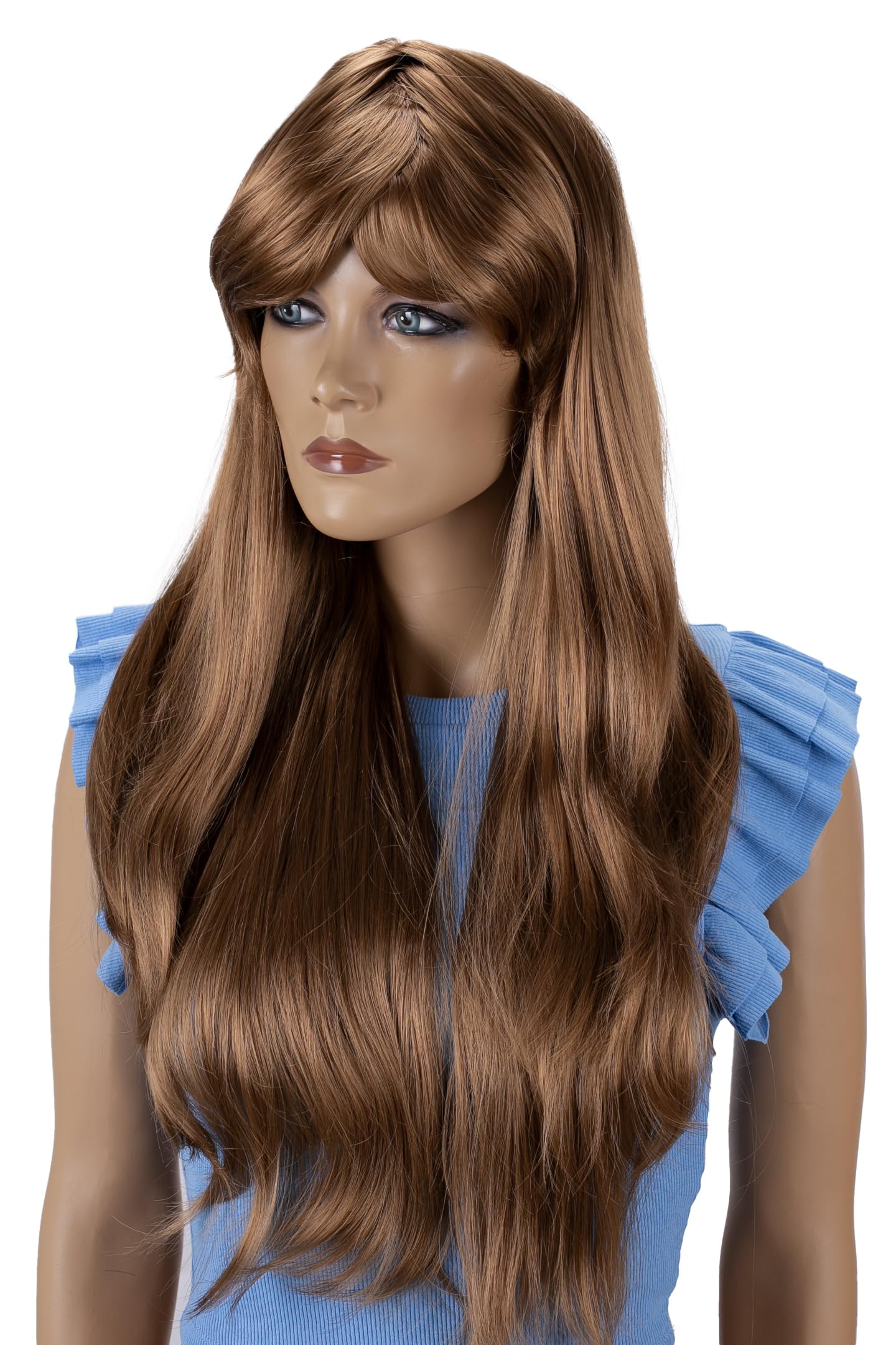 CAISHA 70cm Perücke Kiara Fasching Karneval Cosplay Party Perücke Kiara Langhaar Rotblond PHK8