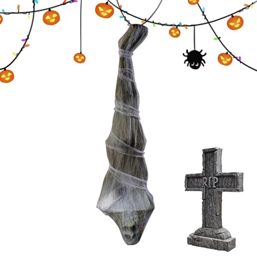 Halloween Kadaver Dekorationen, gruselige gefälschte Leiche Requisiten 75 Zoll Halloween Zubehör Leichen Requisiten Party Supplies Spukhaus Requisiten Aktiviert durch