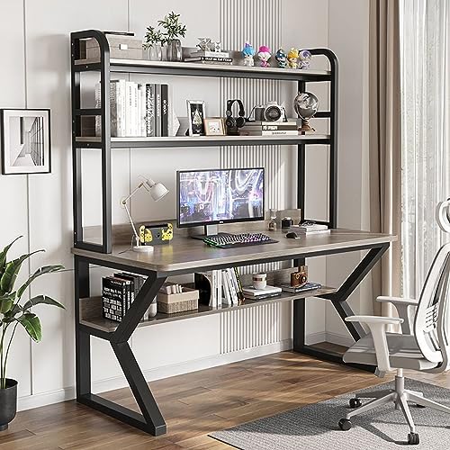 GYQTGBNH Schreibtisch, Computertisch mit Schrank und Regal, PC-Arbeitstisch, Home-Office-Arbeitsplatz für Erwachsene/Studenten