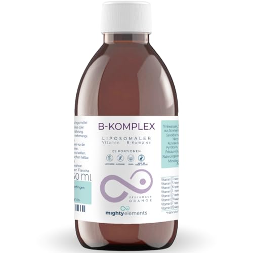 Liposomaler Vitamin B-Komplex I Sanddorn I 250 ml Drachenfrucht I hochdosiert I B1, B2, B3, B5, B6, Biotin, Folsäure, B12 I hohe Bioverfügbarkeit I flüssig I ohne Zusätze | vegan