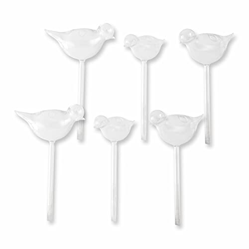 Loberon® Bewässerungsvogel 6er Set Mouillé, Ostern, Osterdeko, Glas, klar, klar