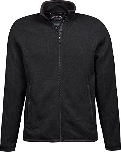 Tee Jays Herren Strick Fleece Jacke "Aspen" 9615 Black M